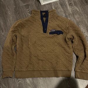 Patagonia Men's Tan Quilted Zip-Up Sweater